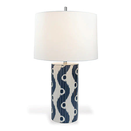 Marrakech Lamp - Blue and White Ceramic
